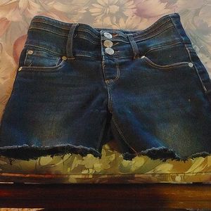 Girl Shorts. Tight Fitting. Dark Blue. No Flaws